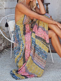 V-Neck Halter Printed Dress ??Chic Summer Essential