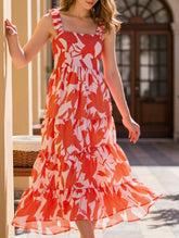 Lace-Up Strapless Halter Dress ??Elegant Backless Summer Midi for Women