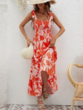 Lace-Up Strapless Halter Dress ??Elegant Backless Summer Midi for Women