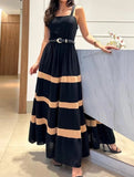 HALTER HALTER LONG DRESS WITH BELT