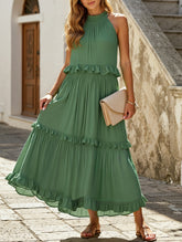 Elegant Temperament Long Floor-Length Cake Skirt Dress ??Tiered Maxi Gown