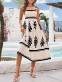 HOLIDAY-CHIC FLORAL PRINT STRAPLESS DRESS