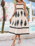 HOLIDAY-CHIC FLORAL PRINT STRAPLESS DRESS