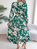 Loral Long Sleeve Peplum Dress ??Waist Tucked Elegance