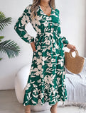 Loral Long Sleeve Peplum Dress ??Waist Tucked Elegance
