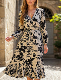 Loral Long Sleeve Peplum Dress ??Waist Tucked Elegance