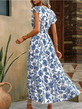 Fashionable print V-neck dress