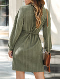 Hit green sash dress