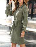 Hit green sash dress