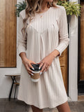 Pleated patchwork dress