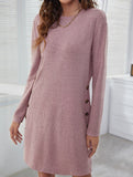 Loose casual round neck short dress