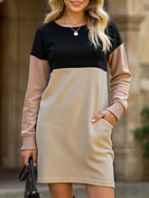 Loose casual flowing long-sleeved dress
