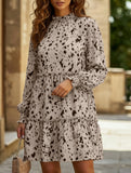 New floral print long-sleeved dress