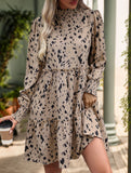 New floral print long-sleeved dress
