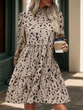 New floral print long-sleeved dress
