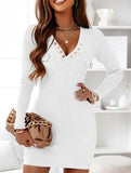 casual knit ribbed dress