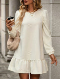 Spliced Casual Sweatshirt Dress