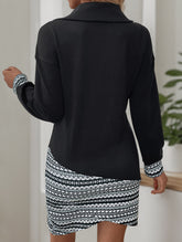 Casual mid-length zipper irregular sweatshirt dress