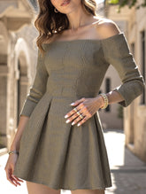 Fashionable design one-shoulder short dress