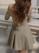 Fashionable design one-shoulder short dress