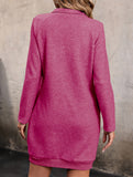 Long-sleeved solid color sweatshirt dress