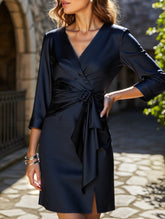 Fashionable belted waist dress