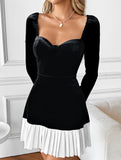 Classic black and white heart-shaped dress