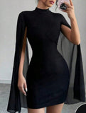Slim-fit long-sleeved bodycon dress