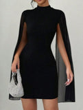 Slim-fit long-sleeved bodycon dress