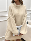 Casual loose long-sleeved sweater dress