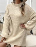Casual loose long-sleeved sweater dress