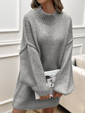 Casual loose long-sleeved sweater dress