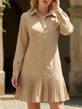 Shirt Collar Button Casual Skirt