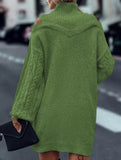 Off-the-shoulder loose mid-length sweater