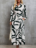 Fashionable singlebreasted longsleeved dress for women_CWDSD11294