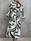 Fashionable singlebreasted longsleeved dress for women_CWDSD11294