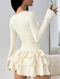 Slim-fit, flattering long-sleeved dress for women_CWDSD11332