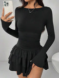 Slim-fit, flattering long-sleeved dress for women_CWDSD11332