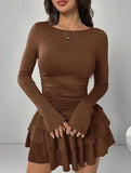 Slim-fit, flattering long-sleeved dress for women_CWDSD11332