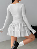 Slim-fit, flattering long-sleeved dress for women_CWDSD11332