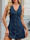 Halter Neck Loose Denim Summer Dress
