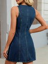 Halter Neck Loose Denim Summer Dress