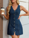 Halter Neck Loose Denim Summer Dress