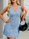 Halter Neck Loose Denim Summer Dress