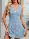 Halter Neck Loose Denim Summer Dress