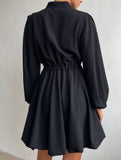 V-neck fashionable and sexy A-line dress for women_CWDSD11450