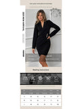 Pearl button V-neck shirt dress for women_CWDSD11468