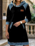 Color-blocked sexy waist-cinching dress for women_CWDSD11524