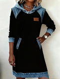 Color-blocked sexy waist-cinching dress for women_CWDSD11524