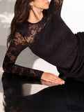 Sheer Lace Bodycon Long Sleeve Dress_CWDSD11551